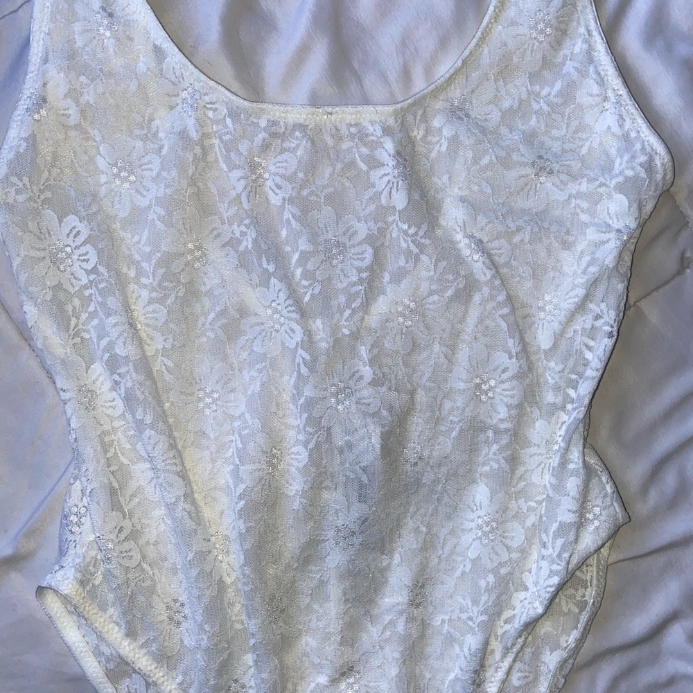 White lace bodysuit